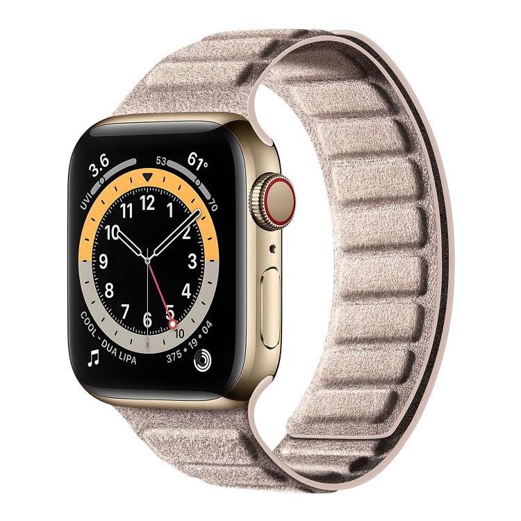 สายรัดนาฬิกาหนังกลับแม่เหล็กสี่เหลี่ยม สำหรับ Apple Watch ขนาด 46 มม. / 49 มม. / 45 มม. / 44 มม., สำหรับ Apple Watch ขนาด 42 มม. / 41 มม. / 40 มม. / 38 มม.