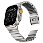 สายรัดนาฬิกาสแตนเลสซิลิโคนเม็ดเดียวพร้อมหัวเข็มขัดแม่เหล็ก สำหรับ Apple Watch ขนาด 46 มม. / 49 มม. / 45 มม. / 44 มม.