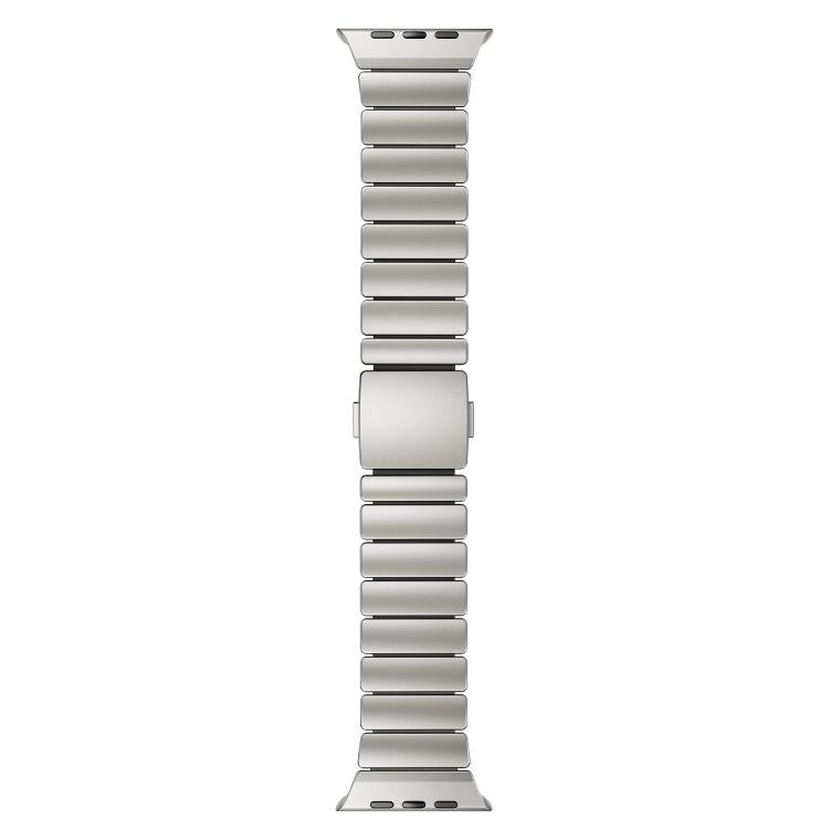 สายรัดนาฬิกาสแตนเลสซิลิโคนเม็ดเดียวพร้อมหัวเข็มขัดแม่เหล็ก สำหรับ Apple Watch ขนาด 46 มม. / 49 มม. / 45 มม. / 44 มม.