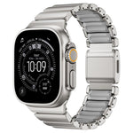 สายรัดนาฬิกาสแตนเลสซิลิโคนเม็ดเดียวพร้อมหัวเข็มขัดแม่เหล็ก สำหรับ Apple Watch ขนาด 46 มม. / 49 มม. / 45 มม. / 44 มม.