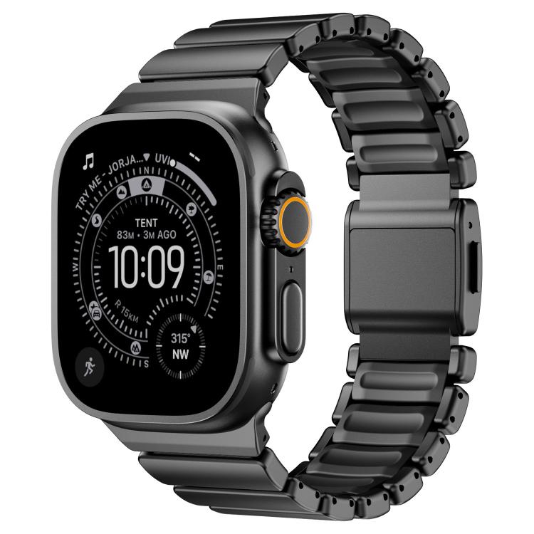 สายรัดนาฬิกาสแตนเลสซิลิโคนเม็ดเดียวพร้อมหัวเข็มขัดแม่เหล็ก สำหรับ Apple Watch ขนาด 46 มม. / 49 มม. / 45 มม. / 44 มม.