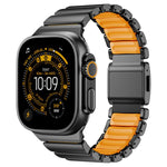 สายรัดนาฬิกาสแตนเลสซิลิโคนเม็ดเดียวพร้อมหัวเข็มขัดแม่เหล็ก สำหรับ Apple Watch ขนาด 46 มม. / 49 มม. / 45 มม. / 44 มม.