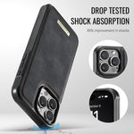 CaseMe Me80 Series Detachable Wallet Magnetic RFID Vegan Leather Phone Case, For iPhone 15 Pro Max, For iPhone 15 Pro, For iPhone 15 Plus / 14 Plus, For iPhone 15, For iPhone 14, For iPhone 14 Pro, For iPhone 14 Pro Max, For iPhone 13 Pro Max          ...
