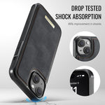 เคสหนังมังสวิรัติแม่เหล็กพร้อมกระเป๋าสตางค์ถอดได้ CaseMe Me80 Series พร้อม RFID สำหรับ iPhone 13, สำหรับ iPhone 12 / 12 Pro, สำหรับ iPhone 12 Pro Max, สำหรับ iPhone 11 Pro Max, สำหรับ iPhone 11, สำหรับ iPhone 11 Pro