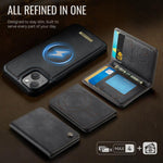 เคสหนังมังสวิรัติแม่เหล็กพร้อมกระเป๋าสตางค์ถอดได้ CaseMe Me80 Series พร้อม RFID สำหรับ iPhone 13, สำหรับ iPhone 12 / 12 Pro, สำหรับ iPhone 12 Pro Max, สำหรับ iPhone 11 Pro Max, สำหรับ iPhone 11, สำหรับ iPhone 11 Pro