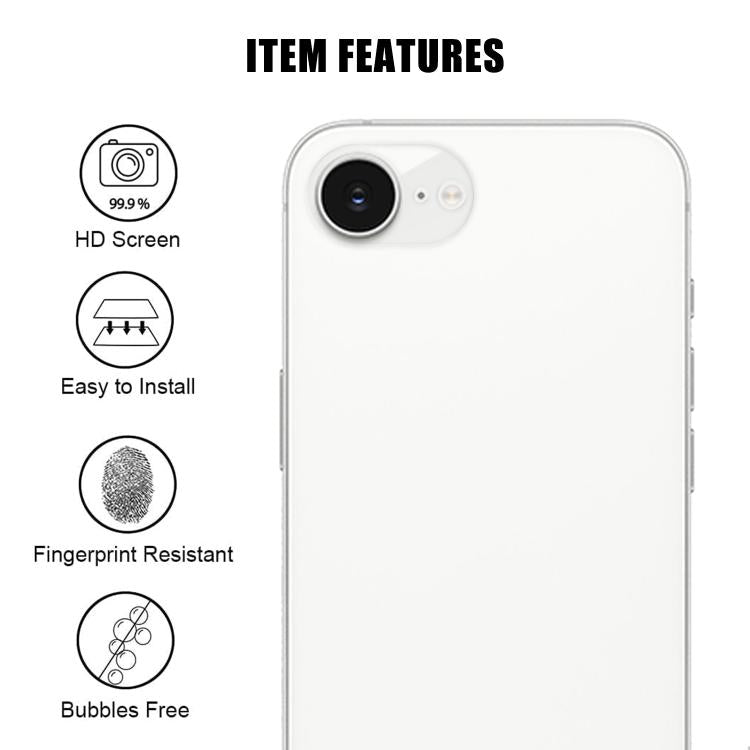ฟิล์มกระจกนิรภัยเลนส์กล้องแบบบูรณาการ Kalebol แบบใส HD ป้องกันรอยนิ้วมือ AR สำหรับ iPhone 17e / 16e, สำหรับ iPhone 17 Pro Max, สำหรับ iPhone 17 Pro, สำหรับ iPhone 17, สำหรับ iPhone Air, สำหรับ iPhone 16 Pro / 16 Pro Max, สำหรับ iPhone 16 / 16 Plus