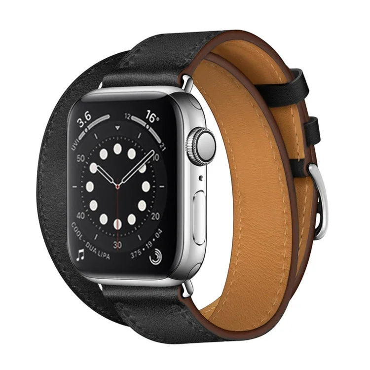 สำหรับ Apple Watch รุ่น 3 / 2 / 1 ขนาด 38 มม. สายหนังแบบห่วงคู่อเนกประสงค์