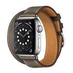 สำหรับ Apple Watch รุ่น 3 / 2 / 1 ขนาด 38 มม. สายหนังแบบห่วงคู่อเนกประสงค์