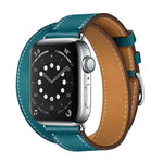 สำหรับ Apple Watch รุ่น 3 / 2 / 1 ขนาด 38 มม. สายหนังแบบห่วงคู่อเนกประสงค์