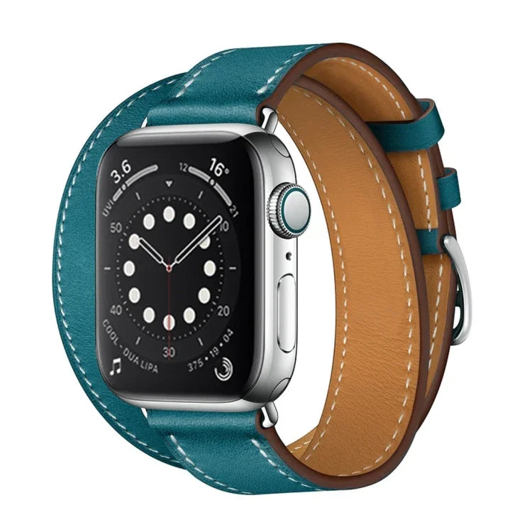 สำหรับ Apple Watch รุ่น 3 / 2 / 1 ขนาด 38 มม. สายหนังแบบห่วงคู่อเนกประสงค์