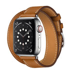 สำหรับ Apple Watch รุ่น 3 / 2 / 1 ขนาด 38 มม. สายหนังแบบห่วงคู่อเนกประสงค์