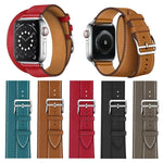 สำหรับ Apple Watch รุ่น 3 / 2 / 1 ขนาด 38 มม. สายหนังแบบห่วงคู่อเนกประสงค์