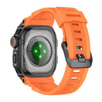 สายรัดนาฬิกาซิลิโคนเคลือบสังกะสีสีสดใสแบบบูรณาการ สำหรับ Apple Watch Series 11 / 10 ขนาด 46 มม.
