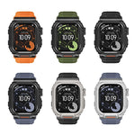 สายรัดนาฬิกาซิลิโคนเคลือบสังกะสีสีสดใสแบบบูรณาการ สำหรับ Apple Watch Series 11 / 10 ขนาด 46 มม.