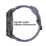 สายรัดนาฬิกาซิลิโคนเคลือบสังกะสีสีสดใสแบบบูรณาการ สำหรับ Apple Watch Series 11 / 10 ขนาด 46 มม.