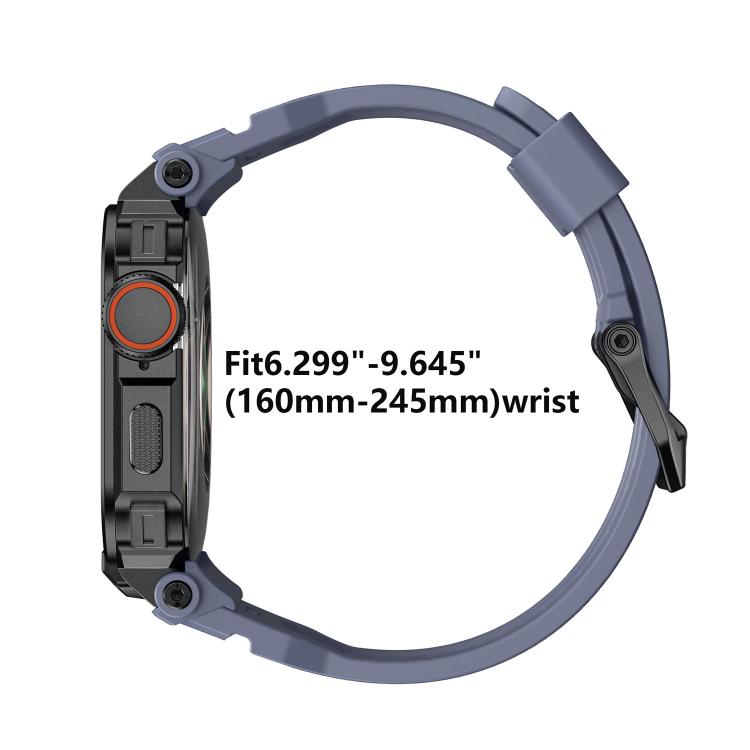 สายรัดนาฬิกาซิลิโคนเคลือบสังกะสีสีสดใสแบบบูรณาการ สำหรับ Apple Watch Series 11 / 10 ขนาด 46 มม.