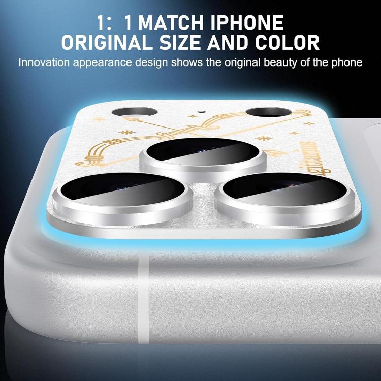 สำหรับ iPhone 17 Pro ฟิล์มเลนส์กล้องโลหะด้านแบบเต็มแผ่นเกราะราศีสิบสอง ราศีพิจิก ราศีตุลย์ ราศีกุมภ์ ราศีเมถุน ราศีมีน ราศีสิงห์ ราศีธนู ราศีมังกร ราศีกรกฎ ราศีพฤษภ ราศีกันย์ ราศีเมษ