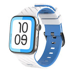 สายรัดนาฬิกาซิลิโคนสองสีแบบทแยง สำหรับ Apple Watch ขนาด 46 มม. / 49 มม. / 45 มม. / 44 มม.
