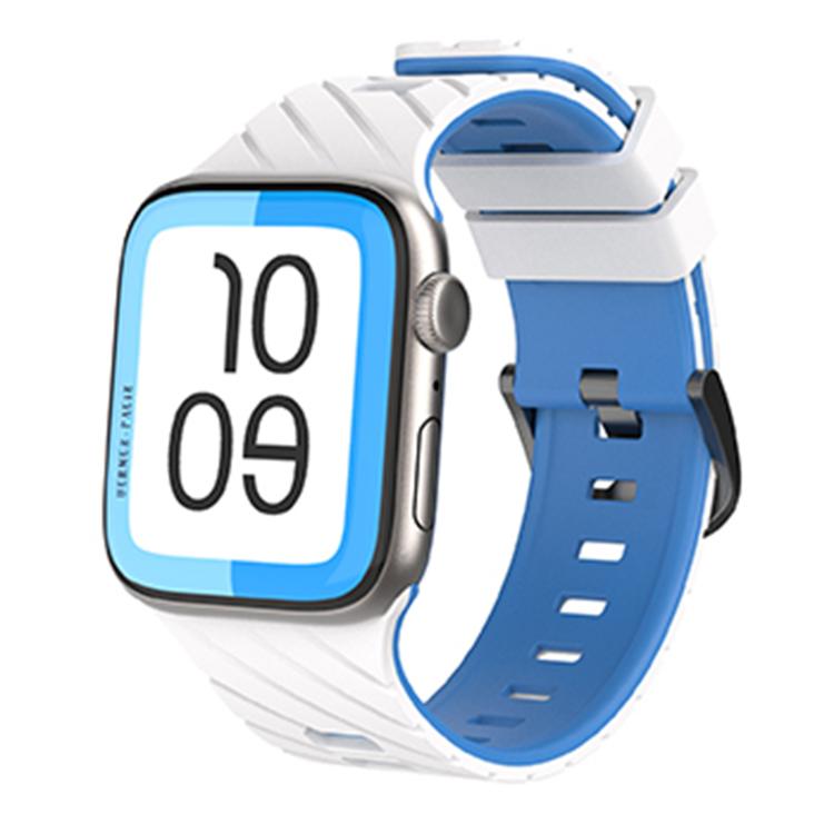 สายรัดนาฬิกาซิลิโคนสองสีแบบทแยง สำหรับ Apple Watch ขนาด 46 มม. / 49 มม. / 45 มม. / 44 มม.