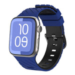 สายรัดนาฬิกาซิลิโคนสองสีแบบทแยง สำหรับ Apple Watch ขนาด 46 มม. / 49 มม. / 45 มม. / 44 มม.