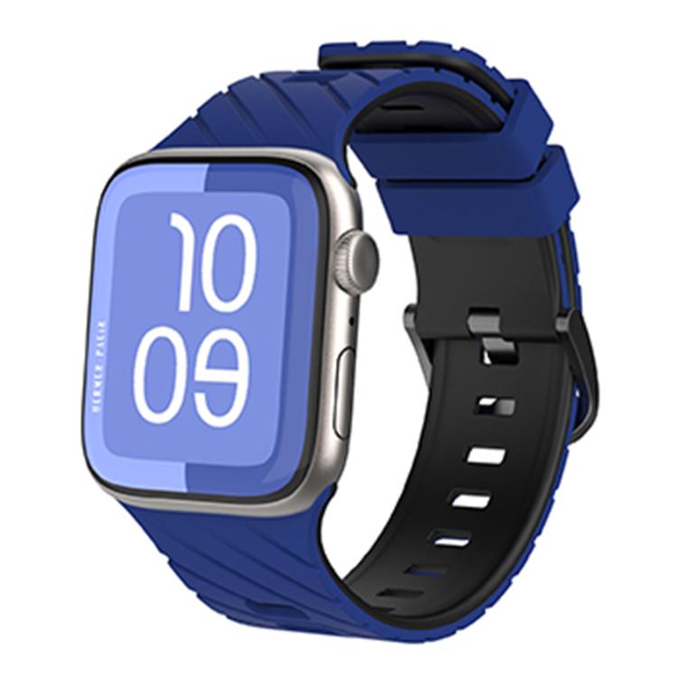 สายรัดนาฬิกาซิลิโคนสองสีแบบทแยง สำหรับ Apple Watch ขนาด 46 มม. / 49 มม. / 45 มม. / 44 มม.