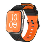 สายรัดนาฬิกาซิลิโคนสองสีแบบทแยง สำหรับ Apple Watch ขนาด 46 มม. / 49 มม. / 45 มม. / 44 มม.