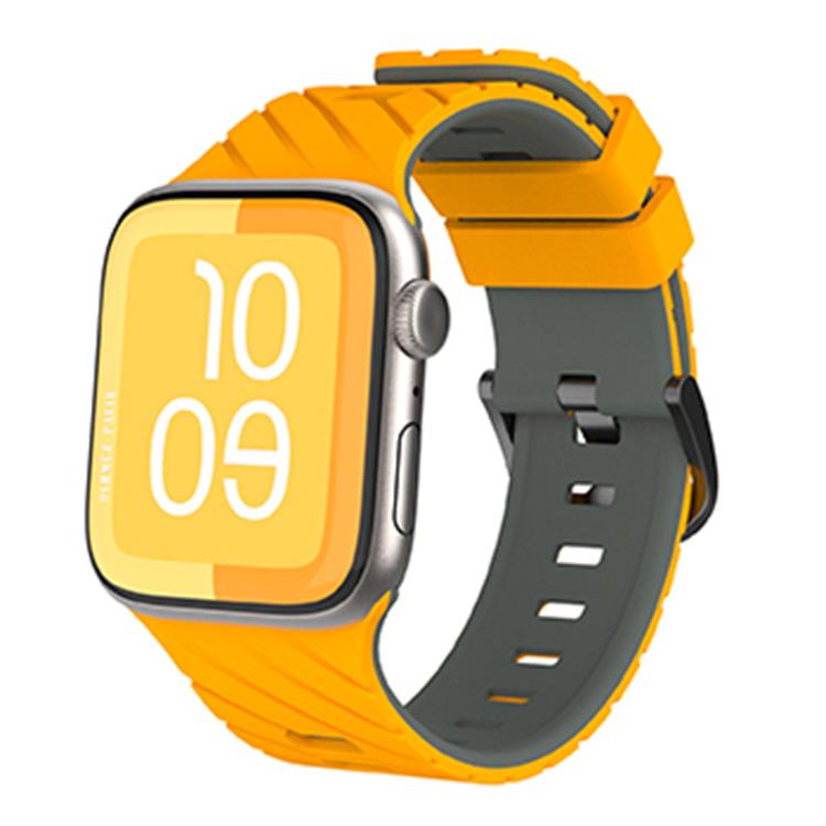 สายรัดนาฬิกาซิลิโคนสองสีแบบทแยง สำหรับ Apple Watch ขนาด 46 มม. / 49 มม. / 45 มม. / 44 มม.