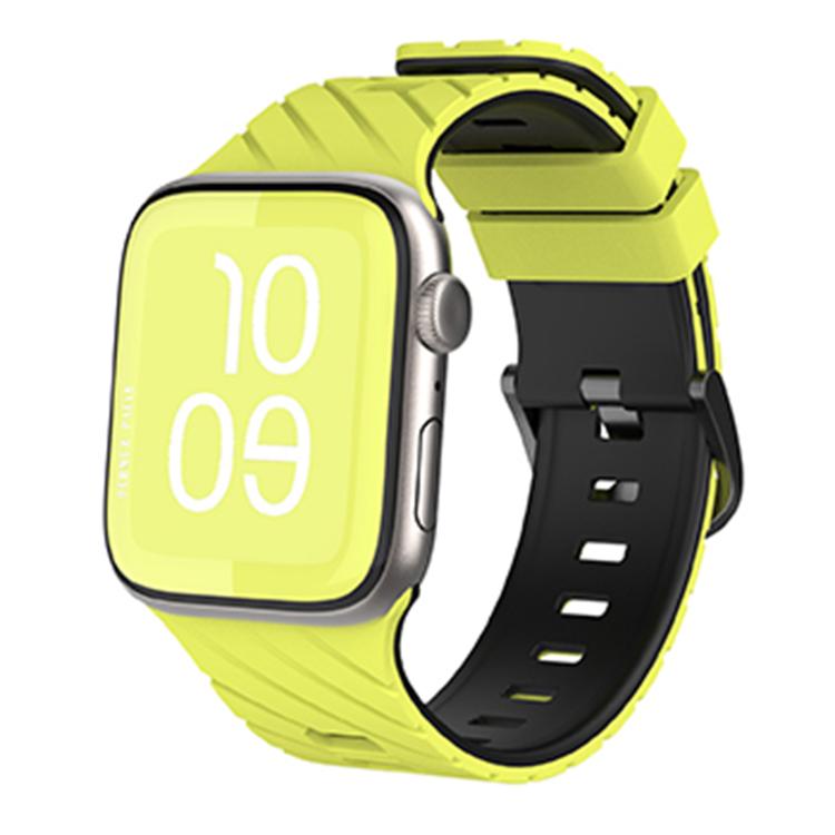 สายรัดนาฬิกาซิลิโคนสองสีแบบทแยง สำหรับ Apple Watch ขนาด 46 มม. / 49 มม. / 45 มม. / 44 มม.
