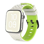 สายรัดนาฬิกาซิลิโคนสองสีแบบทแยง สำหรับ Apple Watch ขนาด 46 มม. / 49 มม. / 45 มม. / 44 มม.