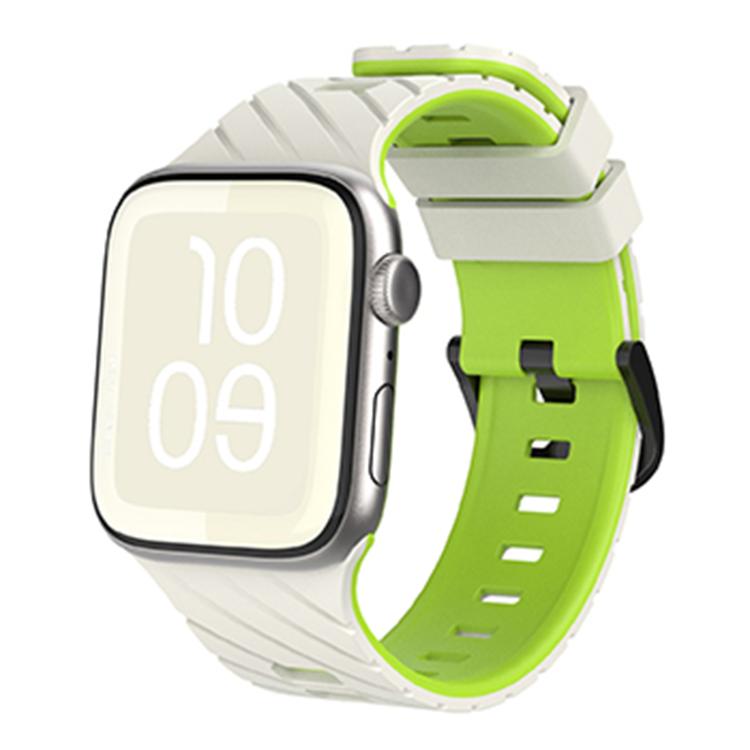 สายรัดนาฬิกาซิลิโคนสองสีแบบทแยง สำหรับ Apple Watch ขนาด 46 มม. / 49 มม. / 45 มม. / 44 มม.