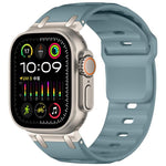 สายซิลิโคนสีเรียบสไตล์ขั้นบันไดสั่งทำ สำหรับ Apple Watch 49mm / 46mm / 45mm / 44mm