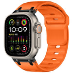 สายซิลิโคนสีเรียบสไตล์ขั้นบันไดสั่งทำ สำหรับ Apple Watch 49mm / 46mm / 45mm / 44mm