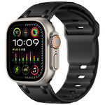 สายซิลิโคนสีเรียบสไตล์ขั้นบันไดสั่งทำ สำหรับ Apple Watch 49mm / 46mm / 45mm / 44mm