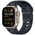สายซิลิโคนสีเรียบสไตล์ขั้นบันไดสั่งทำ สำหรับ Apple Watch 49mm / 46mm / 45mm / 44mm
