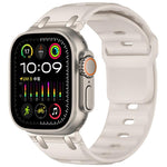 สายซิลิโคนสีเรียบสไตล์ขั้นบันไดสั่งทำ สำหรับ Apple Watch 49mm / 46mm / 45mm / 44mm