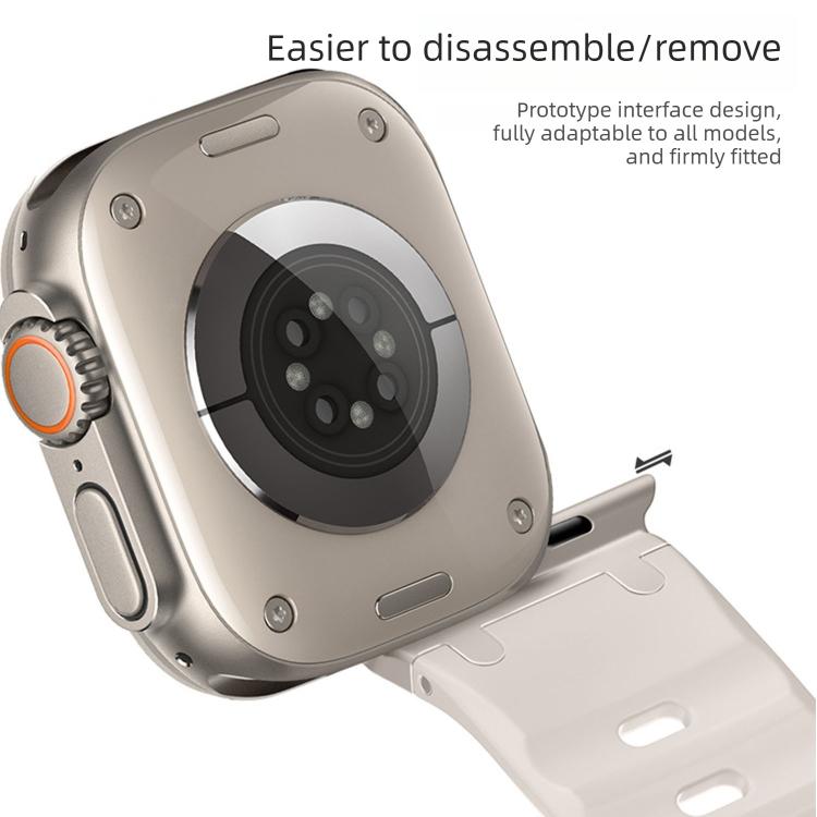 สายซิลิโคนสีเรียบสไตล์ขั้นบันไดสั่งทำ สำหรับ Apple Watch 49mm / 46mm / 45mm / 44mm