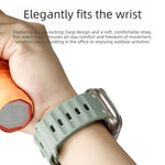 สายซิลิโคนสีเรียบสไตล์ขั้นบันไดสั่งทำ สำหรับ Apple Watch 49mm / 46mm / 45mm / 44mm