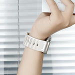 สายซิลิโคนสีเรียบสไตล์ขั้นบันไดสั่งทำ สำหรับ Apple Watch 49mm / 46mm / 45mm / 44mm
