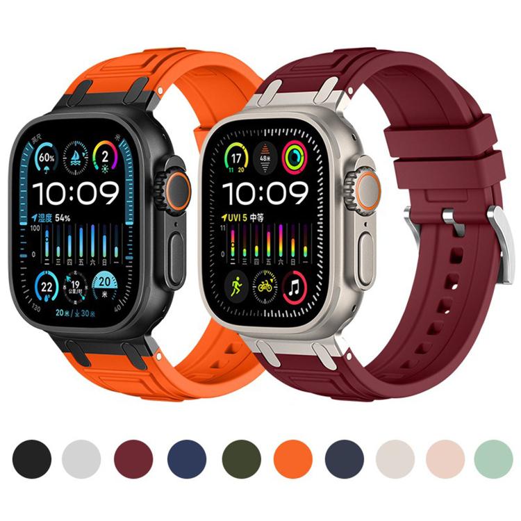 สายซิลิโคนเกราะสามชั้น สำหรับ Apple Watch 49mm / 46mm / 45mm / 44mm, สำหรับ Apple Watch 42mm / 41mm / 40mm / 38mm