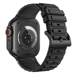 สายรัดนาฬิกาซิลิโคนลายผิวรูปตัว I เสริมความแข็งแรง สำหรับ Apple Watch ขนาด 49 มม. / 46 มม. / 45 มม. / 44 มม. และ 42 มม. / 41 มม. / 40 มม. / 38 มม.