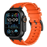 สายรัดนาฬิกาซิลิโคนลายผิวรูปตัว I เสริมความแข็งแรง สำหรับ Apple Watch ขนาด 49 มม. / 46 มม. / 45 มม. / 44 มม. และ 42 มม. / 41 มม. / 40 มม. / 38 มม.
