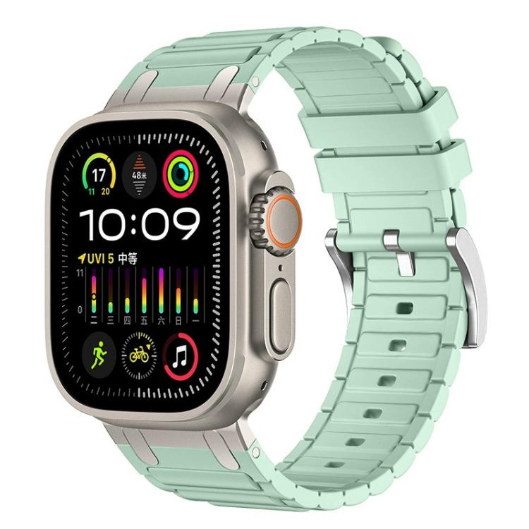 สายรัดนาฬิกาซิลิโคนลายผิวรูปตัว I เสริมความแข็งแรง สำหรับ Apple Watch ขนาด 49 มม. / 46 มม. / 45 มม. / 44 มม. และ 42 มม. / 41 มม. / 40 มม. / 38 มม.