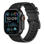 สายรัดนาฬิกาซิลิโคนลายผิวรูปตัว I เสริมความแข็งแรง สำหรับ Apple Watch ขนาด 49 มม. / 46 มม. / 45 มม. / 44 มม. และ 42 มม. / 41 มม. / 40 มม. / 38 มม.