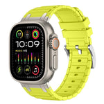 สายรัดนาฬิกาซิลิโคนลายผิวรูปตัว I เสริมความแข็งแรง สำหรับ Apple Watch ขนาด 49 มม. / 46 มม. / 45 มม. / 44 มม. และ 42 มม. / 41 มม. / 40 มม. / 38 มม.