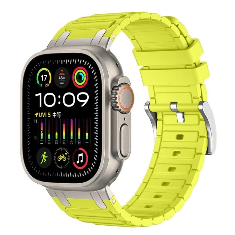สายรัดนาฬิกาซิลิโคนลายผิวรูปตัว I เสริมความแข็งแรง สำหรับ Apple Watch ขนาด 49 มม. / 46 มม. / 45 มม. / 44 มม. และ 42 มม. / 41 มม. / 40 มม. / 38 มม.