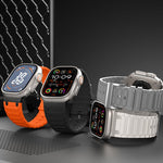 สายรัดนาฬิกาซิลิโคนลายผิวรูปตัว I เสริมความแข็งแรง สำหรับ Apple Watch ขนาด 49 มม. / 46 มม. / 45 มม. / 44 มม. และ 42 มม. / 41 มม. / 40 มม. / 38 มม.