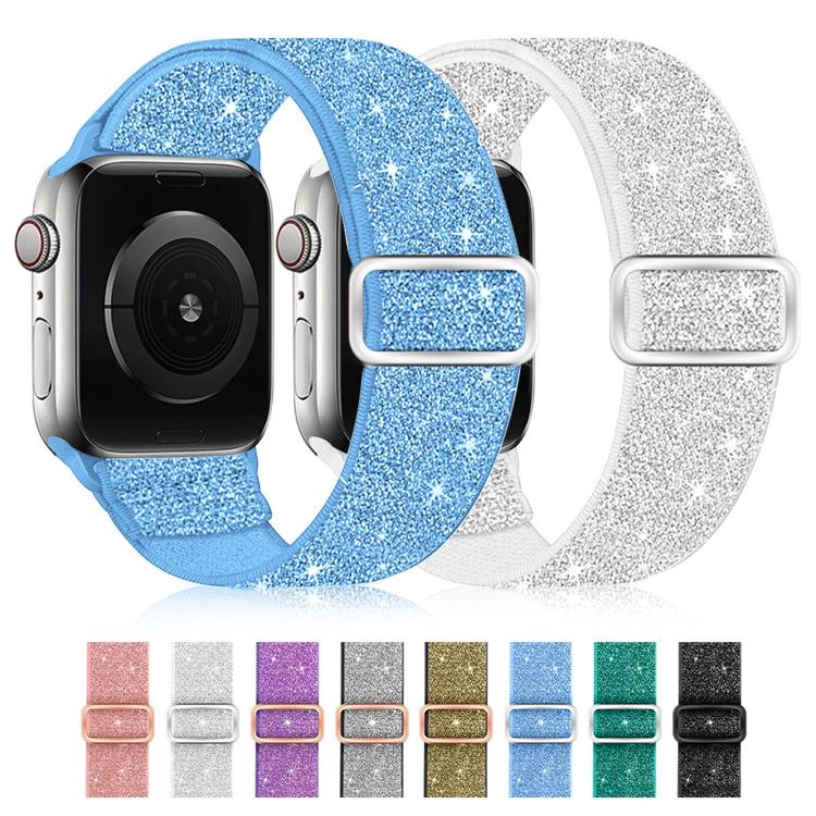 สายไนลอนยืดหยุ่นกลิตเตอร์ สำหรับ Apple Watch 49mm / 46mm / 45mm / 44mm, สำหรับ Apple Watch 42mm / 41mm / 40mm / 38mm