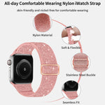 สายไนลอนยืดหยุ่นกลิตเตอร์ สำหรับ Apple Watch 49mm / 46mm / 45mm / 44mm, สำหรับ Apple Watch 42mm / 41mm / 40mm / 38mm