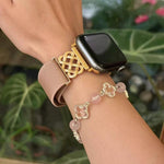 สายไนลอนยืดลายผ้าทวิลพร้อมหัวเข็มขัดแม่เหล็กปมจีน สำหรับ Apple Watch 49mm / 46mm / 45mm / 44mm, สำหรับ Apple Watch 42mm / 41mm / 40mm / 38mm