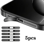 5 ชิ้น ฝาครอบฝุ่นลำโพงโลหะความหนาแน่นสูงแบบบูรณาการ สำหรับ iPhone 17 Pro Max, สำหรับ iPhone 17 Pro